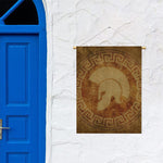 Ancient Spartan Helmet Print Garden Flag