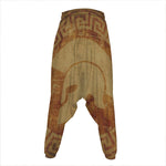 Ancient Spartan Helmet Print Hammer Pants