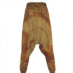 Ancient Spartan Helmet Print Hammer Pants