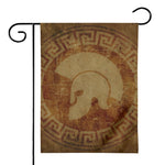 Ancient Spartan Helmet Print House Flag