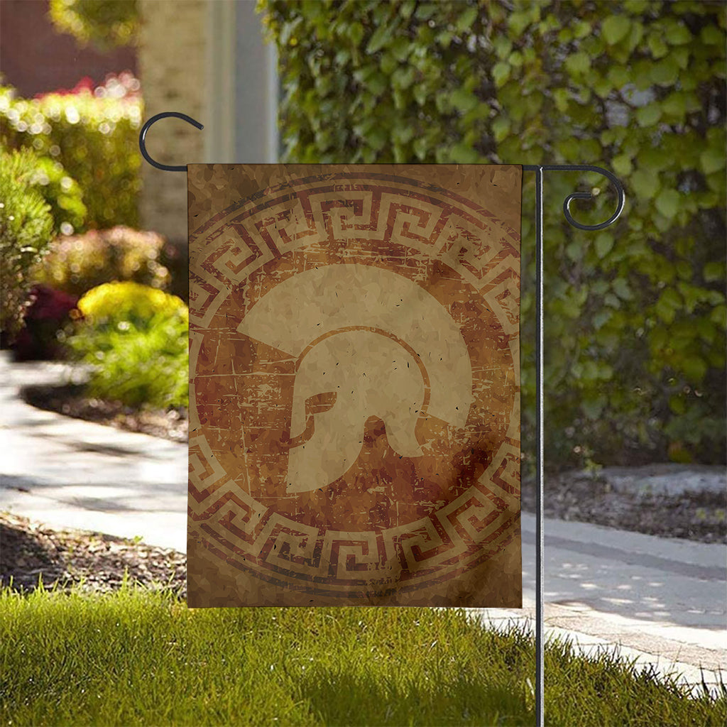 Ancient Spartan Helmet Print House Flag