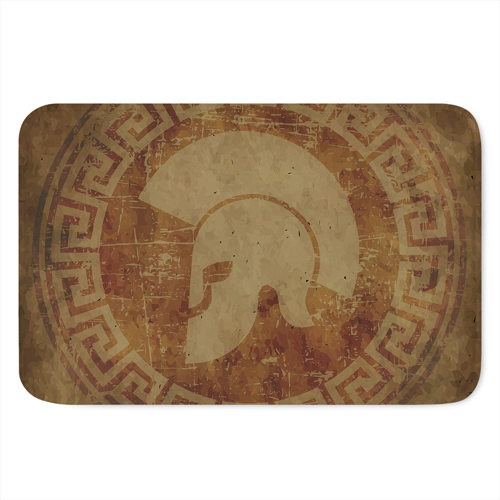 Ancient Spartan Helmet Print Indoor Door Mat