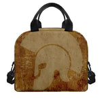 Ancient Spartan Helmet Print Insulated Lunch Bag