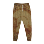 Ancient Spartan Helmet Print Jogger Pants