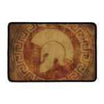 Ancient Spartan Helmet Print Kitchen Mat