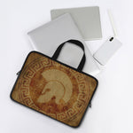 Ancient Spartan Helmet Print Laptop Sleeve With Handle