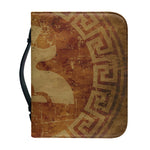 Ancient Spartan Helmet Print Leather Bible Cover