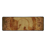 Ancient Spartan Helmet Print Long Kitchen Mat