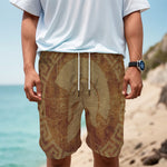 Ancient Spartan Helmet Print Men's Cargo Shorts