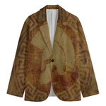 Ancient Spartan Helmet Print Men's Cotton Blazer