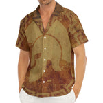Ancient Spartan Helmet Print Men's Deep V-Neck Shirt