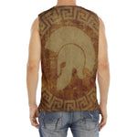 Ancient Spartan Helmet Print Men's Fitness Tank Top