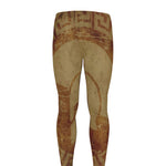 Ancient Spartan Helmet Print Men's leggings