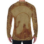 Ancient Spartan Helmet Print Men's Long Sleeve T-Shirt