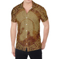 Ancient Spartan Helmet Print Men's Shirt