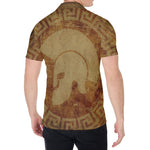 Ancient Spartan Helmet Print Men's Shirt