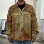 Ancient Spartan Helmet Print Men's Shirt Jacket