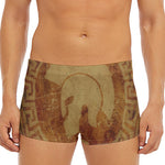 Ancient Spartan Helmet Print Men's Short Boxer Briefs