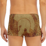 Ancient Spartan Helmet Print Men's Short Boxer Briefs