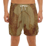 Ancient Spartan Helmet Print Men's Split Running Shorts