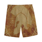 Ancient Spartan Helmet Print Men's Sports Shorts