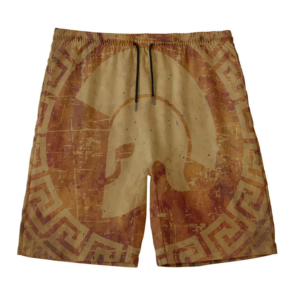 Ancient Spartan Helmet Print Men's Swim Trunks