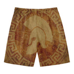 Ancient Spartan Helmet Print Men's Swim Trunks