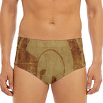 Ancient Spartan Helmet Print Men's Triangle Swim Briefs