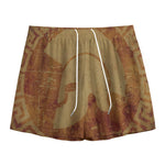 Ancient Spartan Helmet Print Mesh Shorts