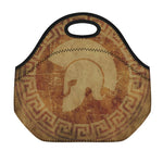 Ancient Spartan Helmet Print Neoprene Lunch Bag