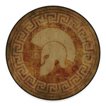 Ancient Spartan Helmet Print Round Floor Mat