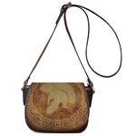 Ancient Spartan Helmet Print Saddle Bag