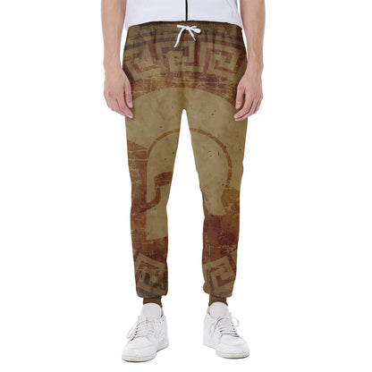 Ancient Spartan Helmet Print Scuba Joggers