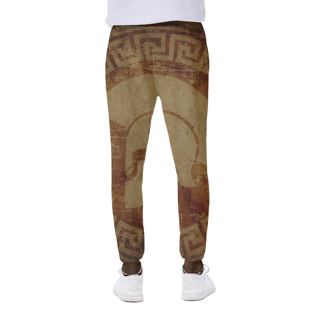 Ancient Spartan Helmet Print Scuba Joggers