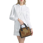 Ancient Spartan Helmet Print Shoulder Handbag