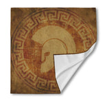 Ancient Spartan Helmet Print Silk Bandana