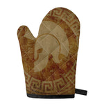Ancient Spartan Helmet Print Single Oven Mitt