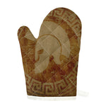 Ancient Spartan Helmet Print Single Oven Mitt