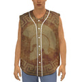 Ancient Spartan Helmet Print Sleeveless Baseball Jersey