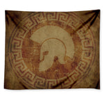 Ancient Spartan Helmet Print Tapestry
