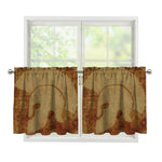 Ancient Spartan Helmet Print Tier Curtains