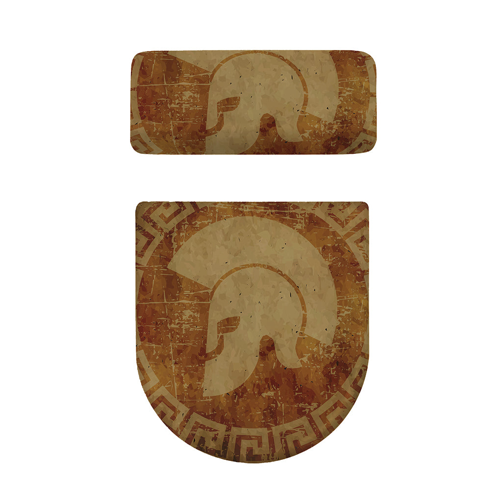 Ancient Spartan Helmet Print Toilet Lid And Tank Cover Set