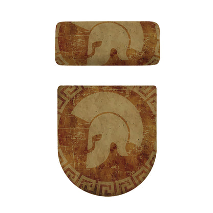 Ancient Spartan Helmet Print Toilet Lid And Tank Cover Set