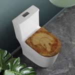 Ancient Spartan Helmet Print Toilet Lid Cover