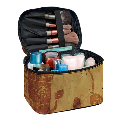 Ancient Spartan Helmet Print Travel Makeup Bag