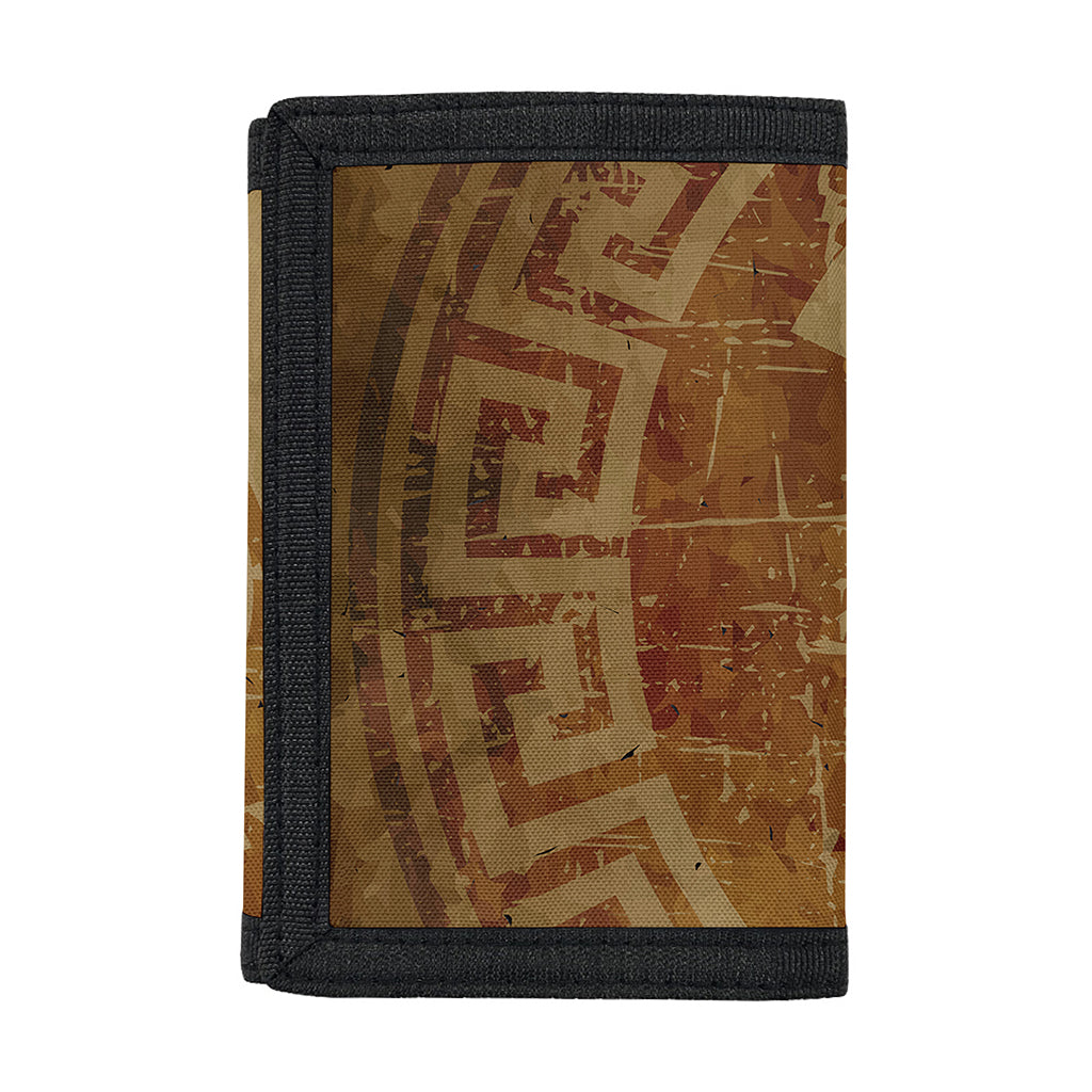 Ancient Spartan Helmet Print Trifold Wallet
