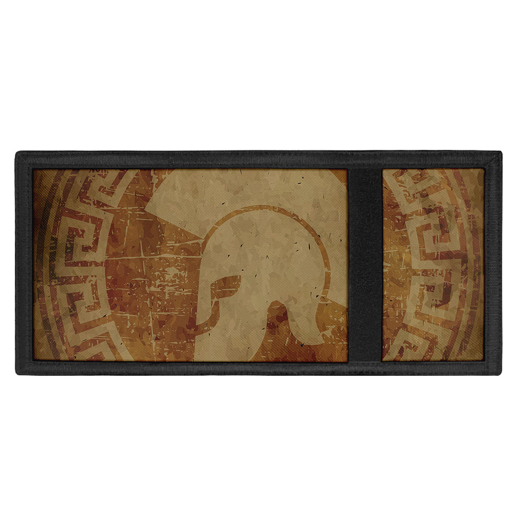 Ancient Spartan Helmet Print Trifold Wallet