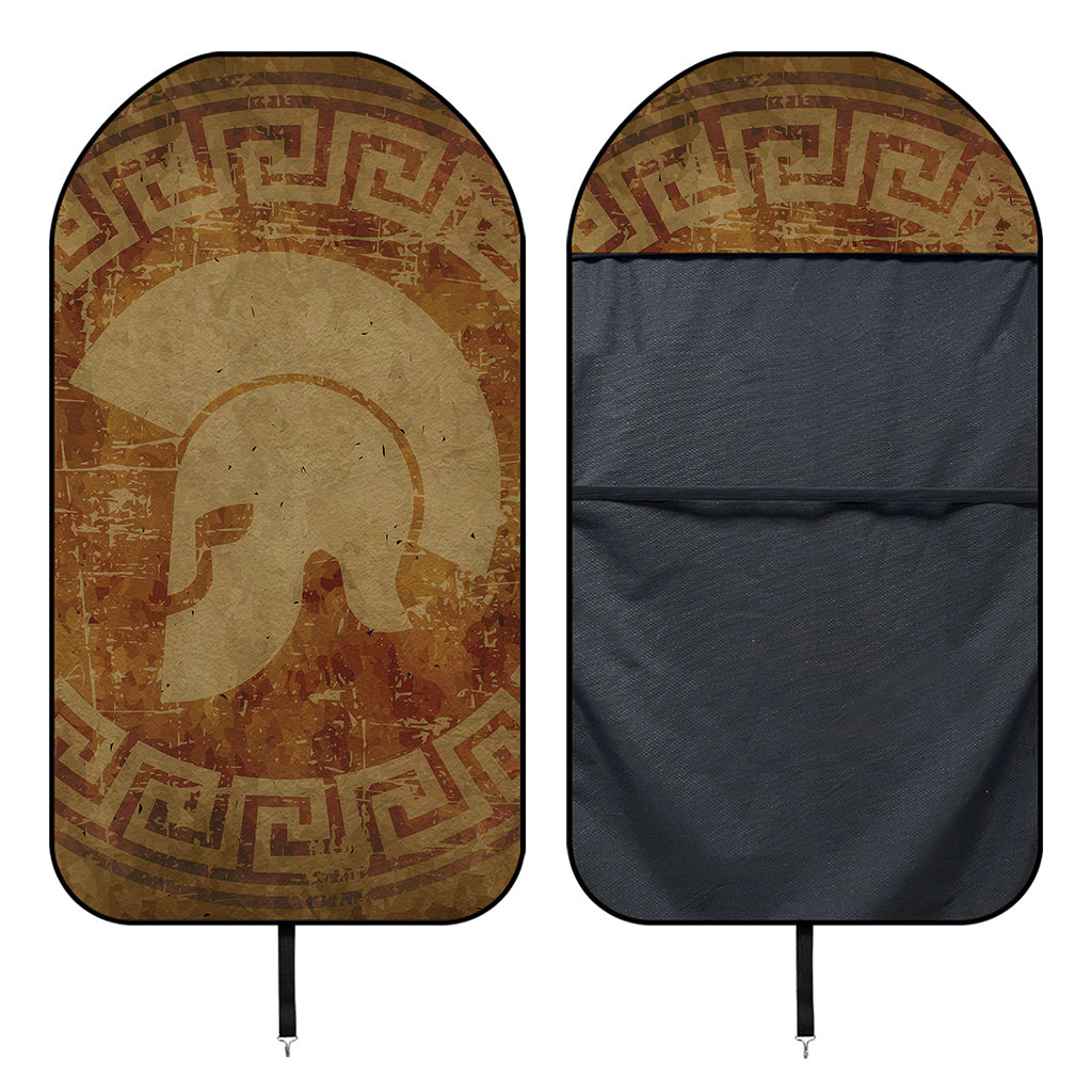 Ancient Spartan Helmet Print Waterproof Car Seat Cover