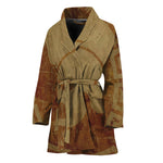 Ancient Spartan Helmet Print Women's Bathrobe