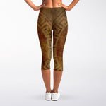 Ancient Spartan Helmet Print Women's Capri Leggings